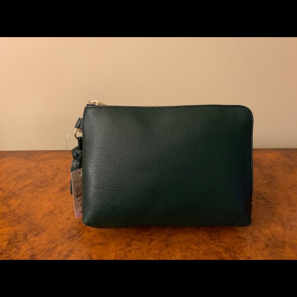 Talbots Leather Dark Green Wristlet/Wallet